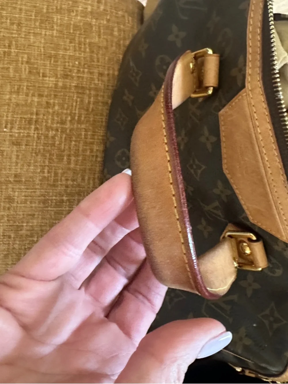 Louis Vuitton Monogram Canvas Top Handle Tote - Brown & Tan - Picture 10 of 16